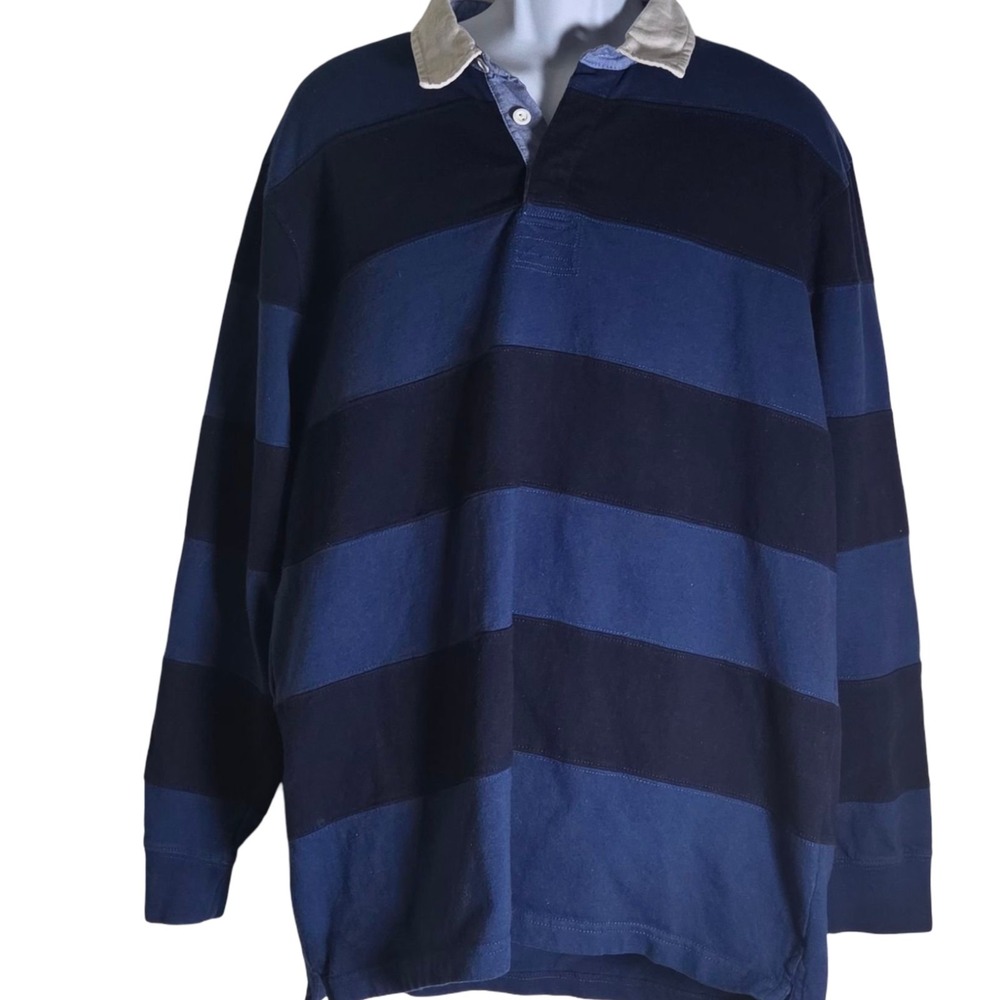 Club Room Rugby Shirt Mens XL Long Sleeve Casual Cotton Polo Preppy